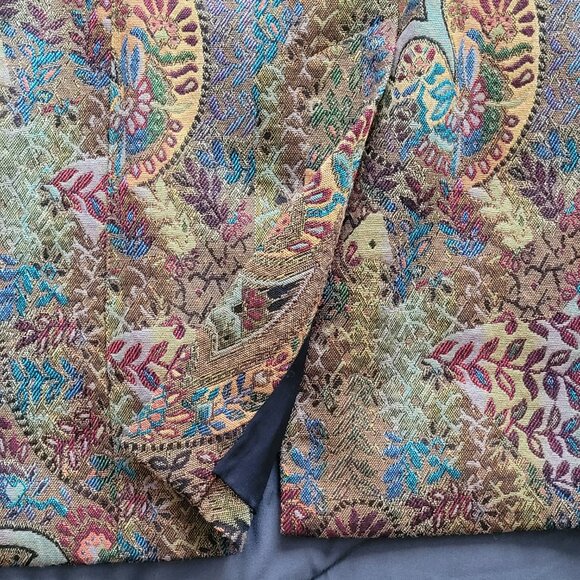 Christina Rotelli Tapestry Brocade Long Coat – Size 12 - Picture 8 of 12